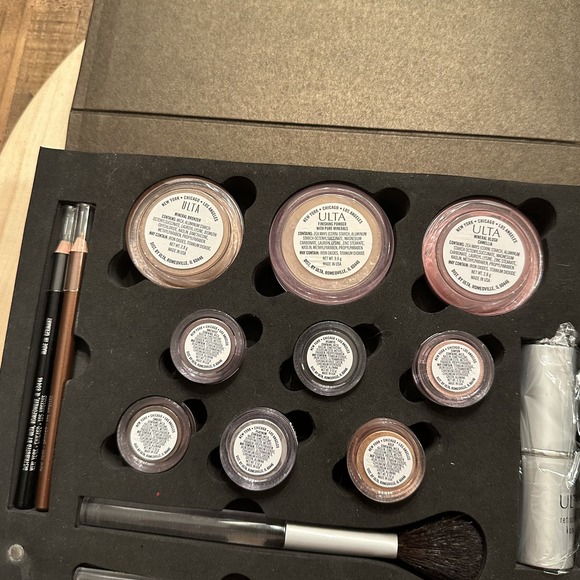 NEW ULTA Minerals Bronzer Powder Blush Eye Shadow Eye Liner Brush Make Up Set - Picture 2 of 8